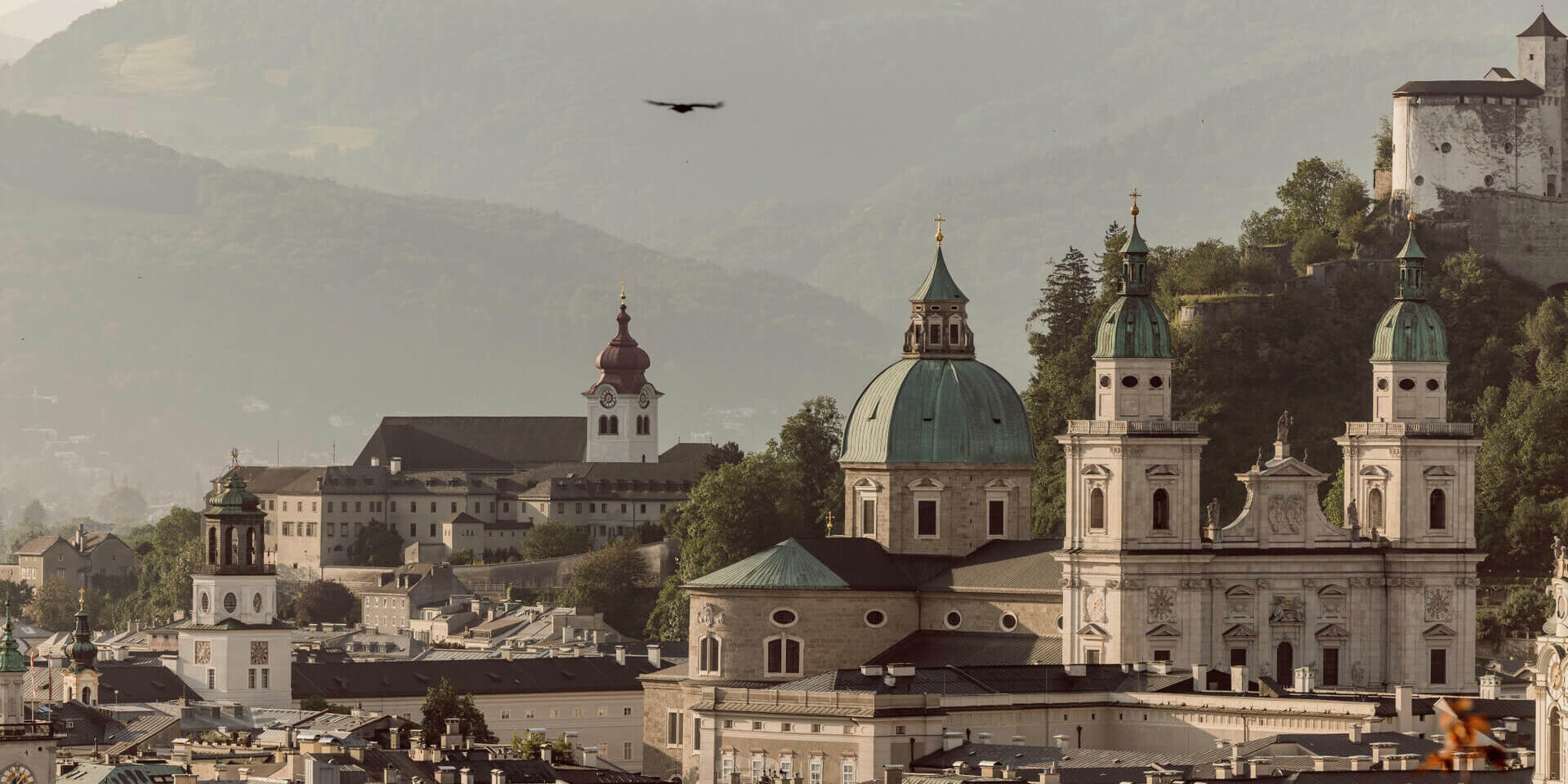 Panoramic view of the historic centre of Salzburg © Tourismus Salzburg GmbH / Patrick Langwallner
