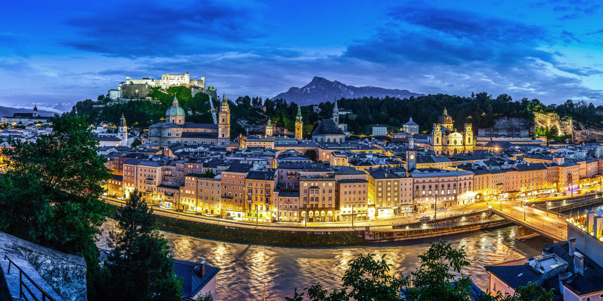 Salzburg panorama at night © Tourismus Salzburg GmbH