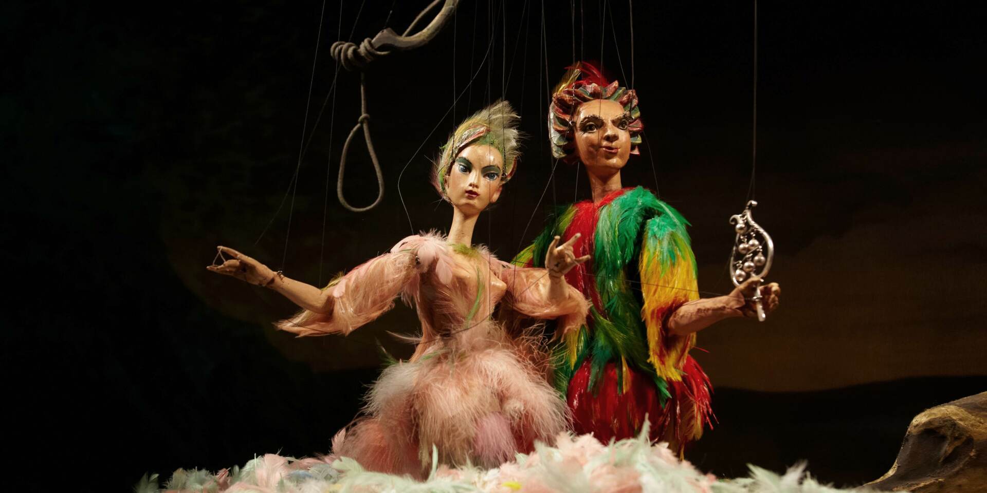 Salzburger Marionettentheater - Die Zauberflöte - Papageno und Papagena © Salzburger Marionettentheater