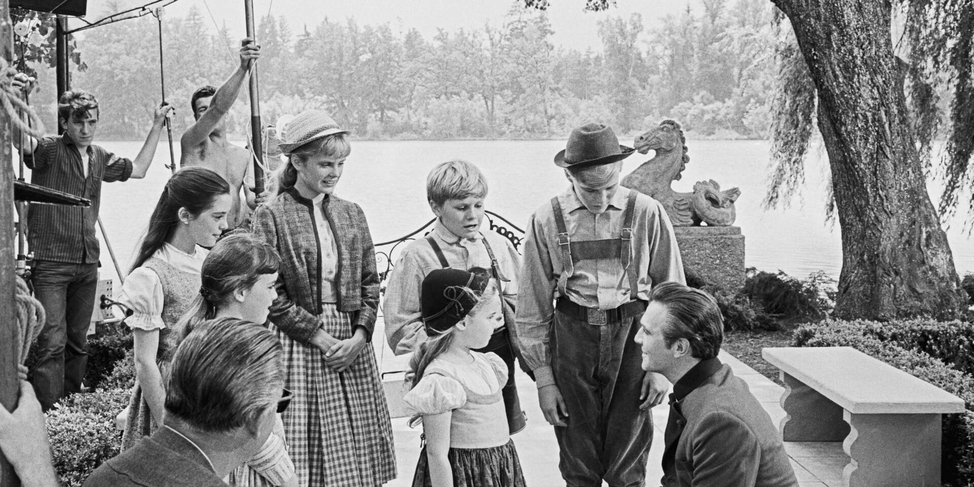 Dreharbeiten - Baron von Trapp mit Kindern © Erich Lessing - Leica Galerie - Boutique Salzburg
