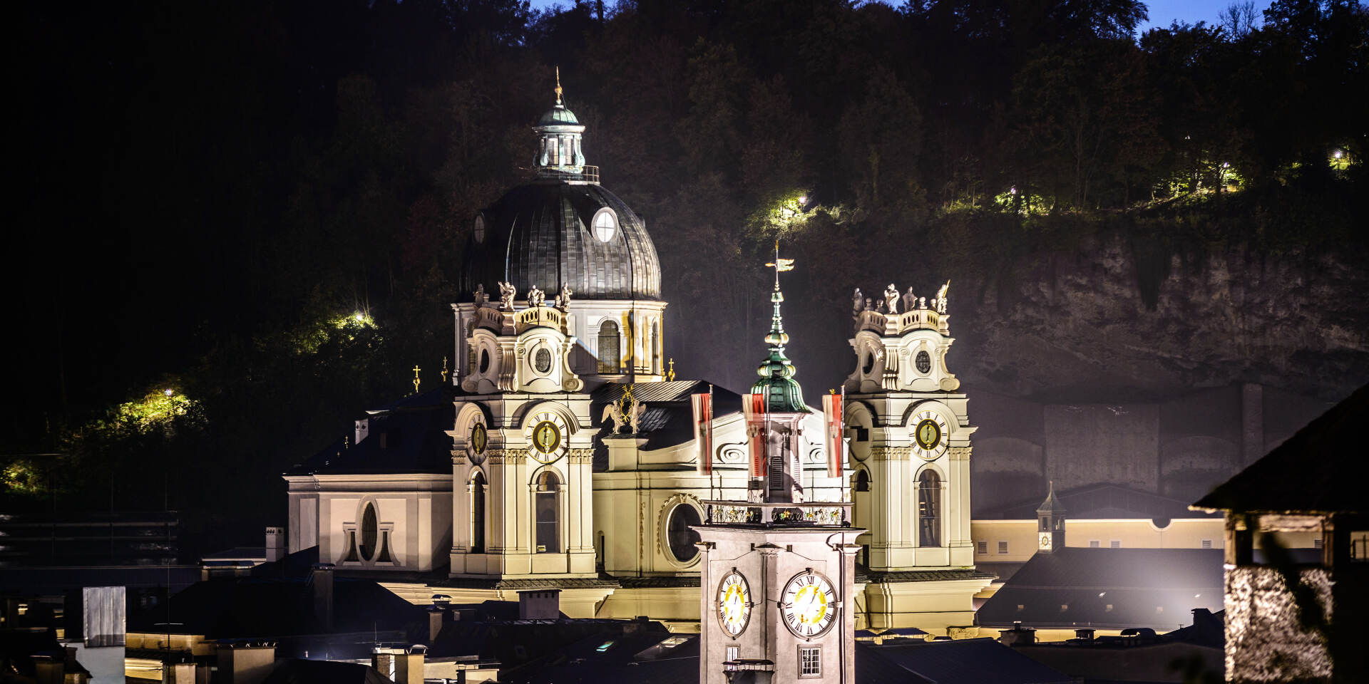 Kollegienkirche bei Nacht © Tourismus Salzburg GmbH