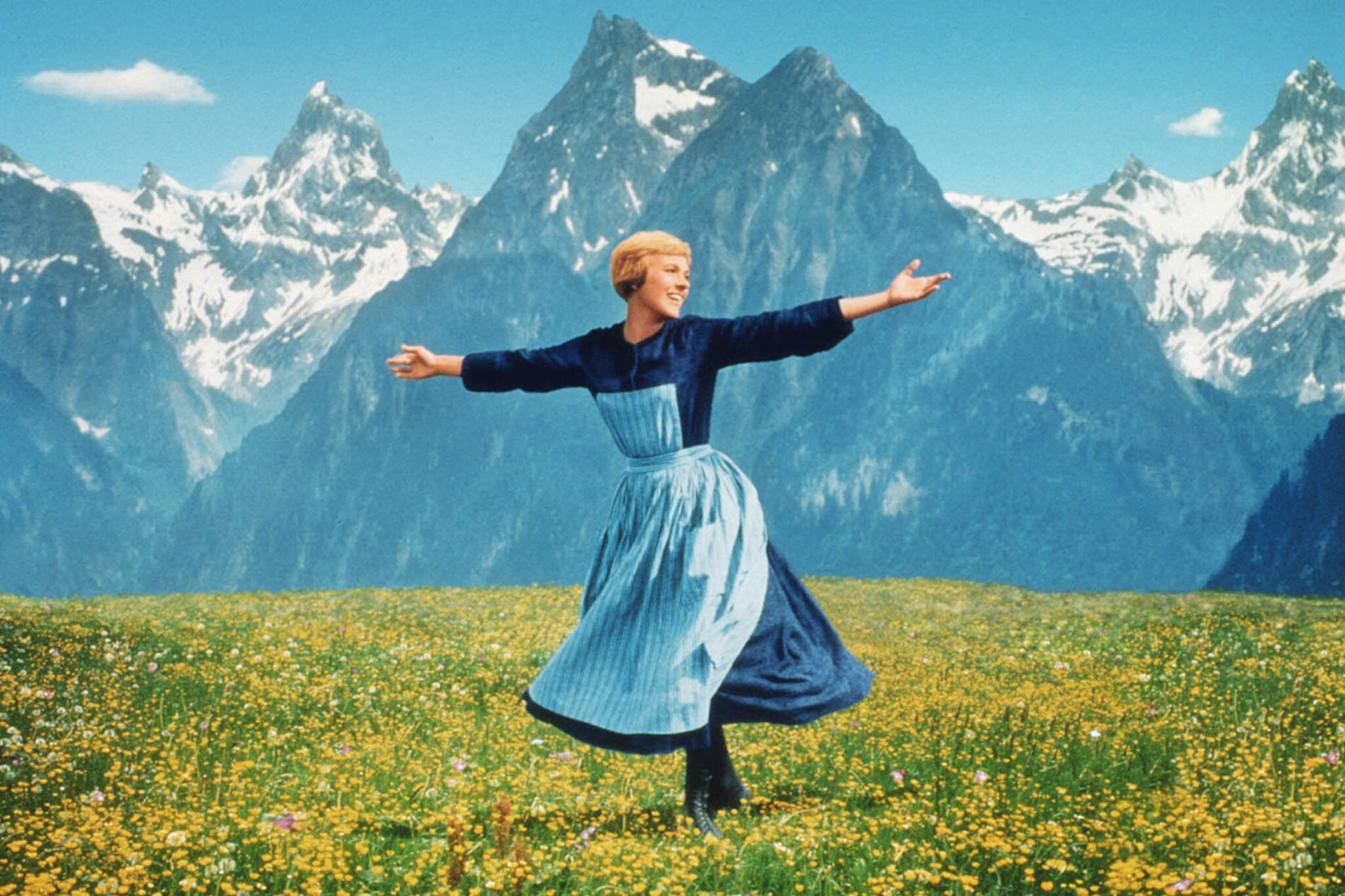 The Sound of Music film - Maria on the hill © 20th Century Fox