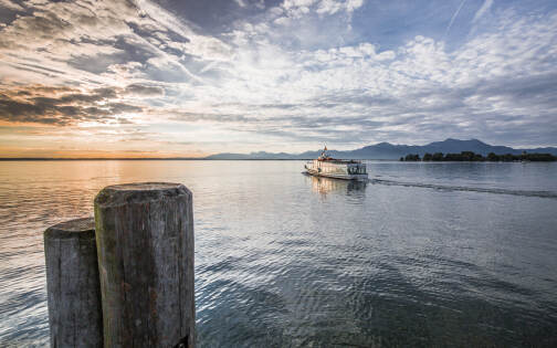 Lake Chiemsee with steamboat ©Chiemsee-Alpenland Tourismus