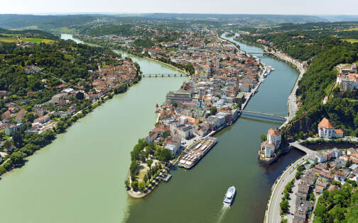 Passau - Dreiflüsseeck © Stadt Passau